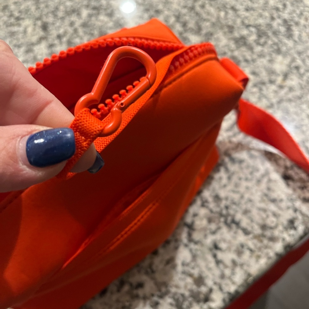 Dagne Dover Micah Bright Orange Crossbody with Front Zip Pocket EUC - Picture 16 of 16